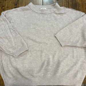 Zenana Outfitters Light Gray Crewneck Sweater